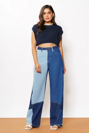 Asymmetrical Straight Jeans