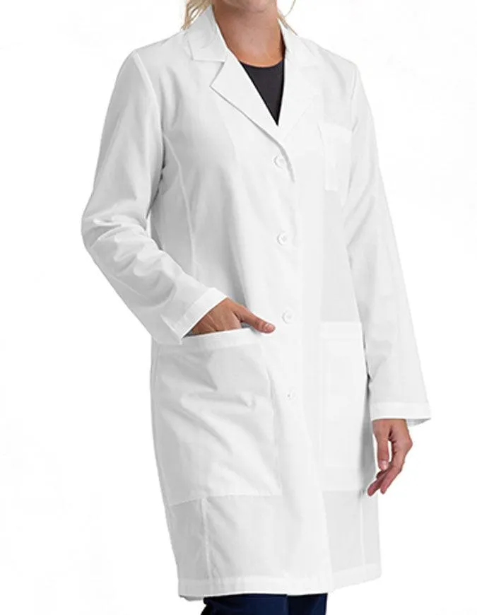 Barco Essentials Women's Notched Collar 34 inches Lab Coat