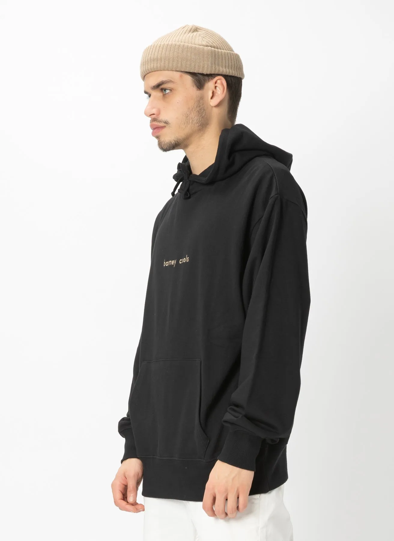 Barney Cools Hood Embro Sweatshirt Black