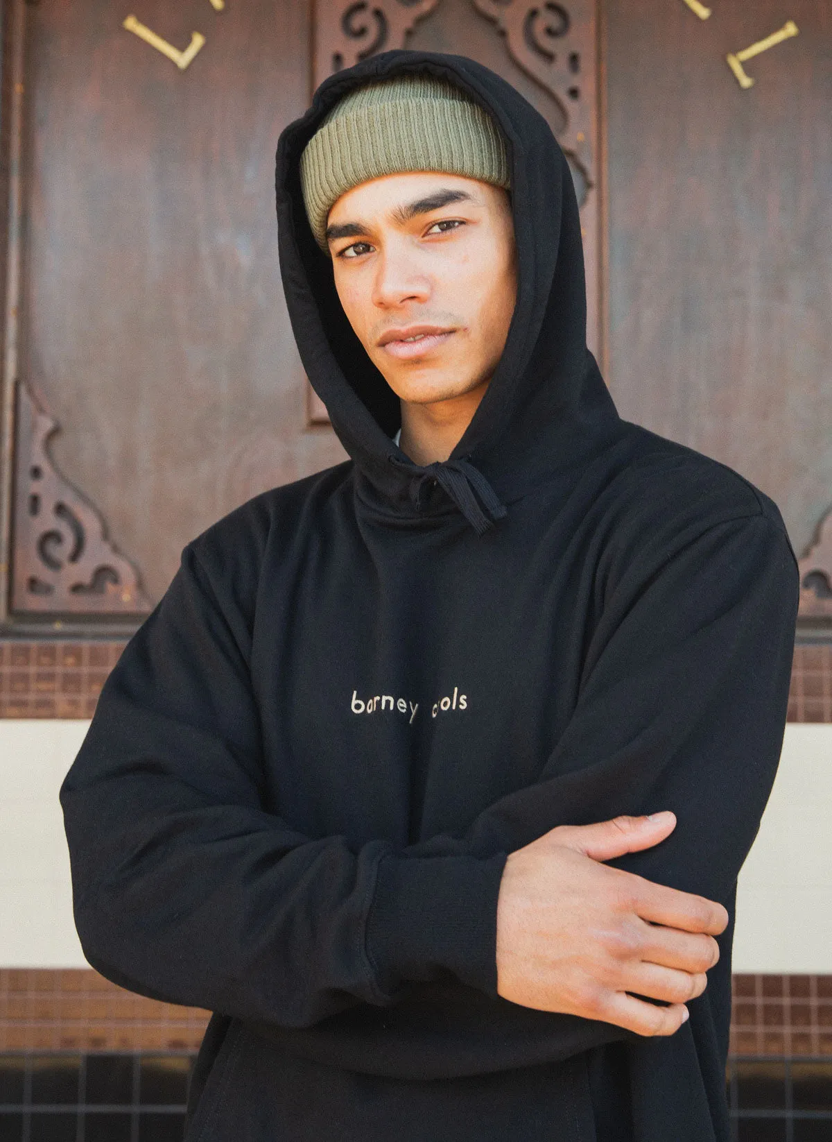 Barney Cools Hood Embro Sweatshirt Black