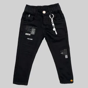 Black & Navy Blue Solid Boys Jeans