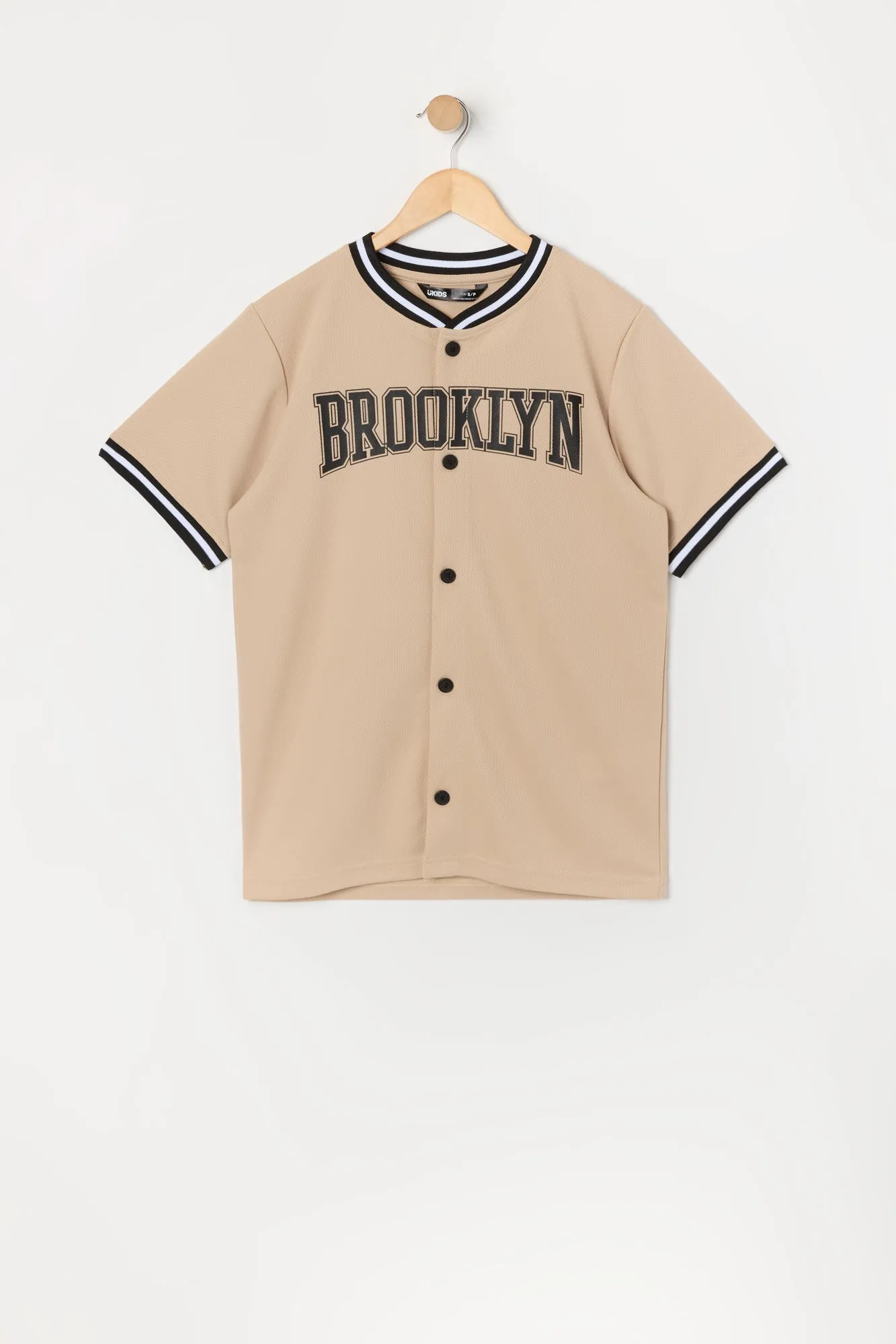 Boys Brooklyn Graphic Mesh Baseball Jersey