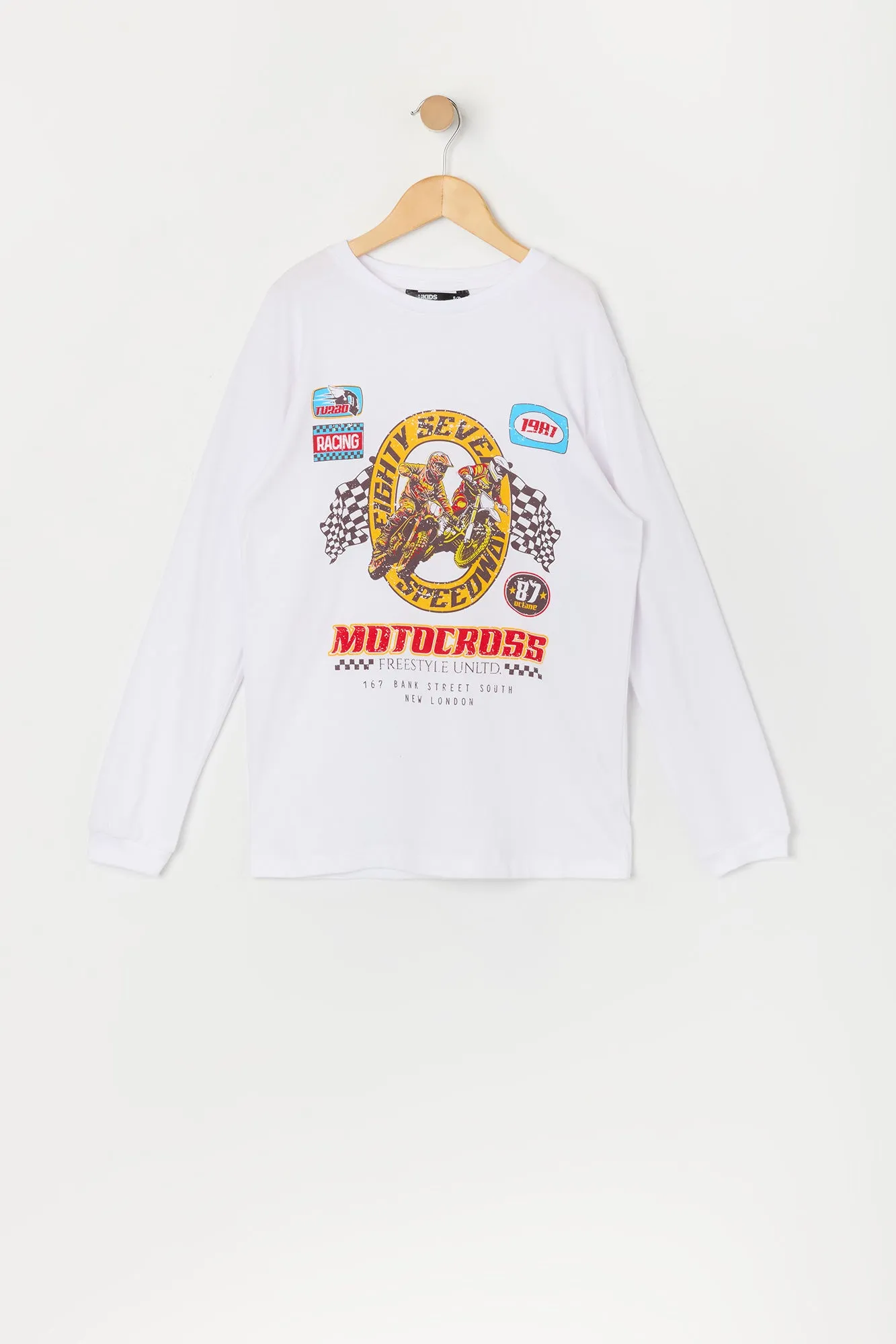 Boys Motocross Graphic Long Sleeve Top