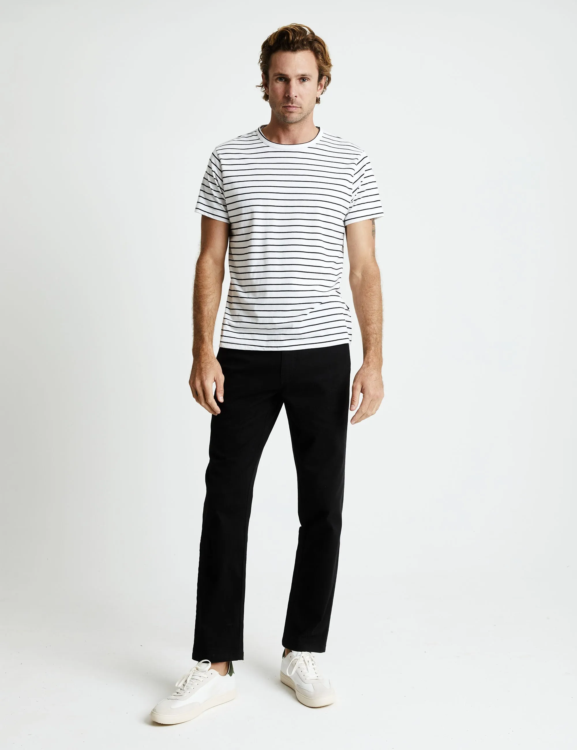 Breton Stripe Tee - Black/White