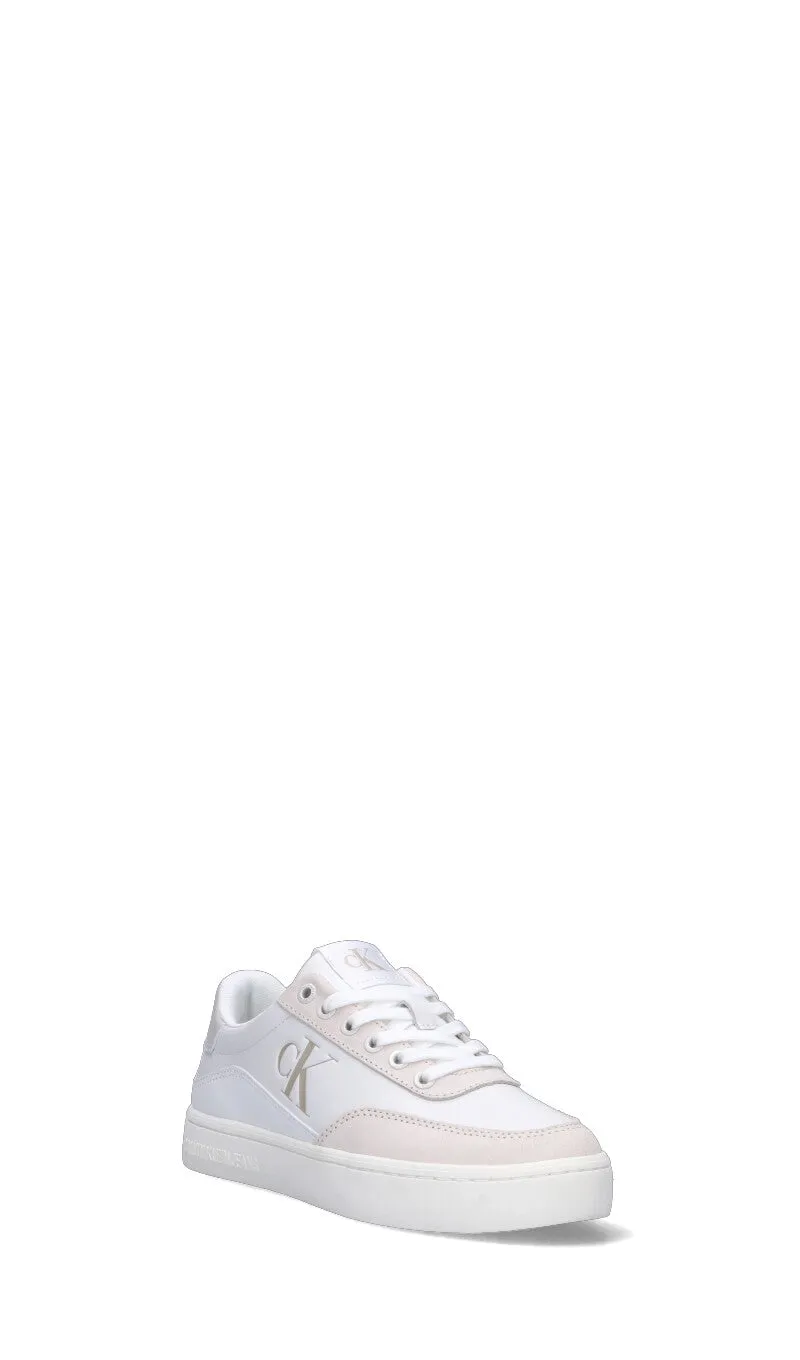 CALVIN KLEIN JEANS Sneaker donna bianca/panna in pelle