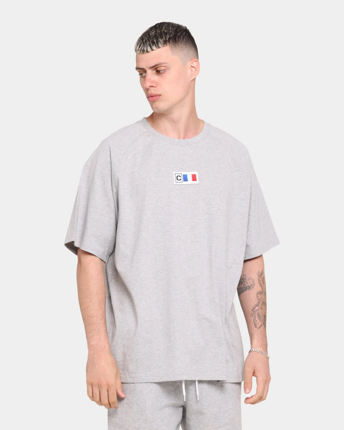 Carré PC Wash Double Up Short Sleeve T-Shirt Grey Marle