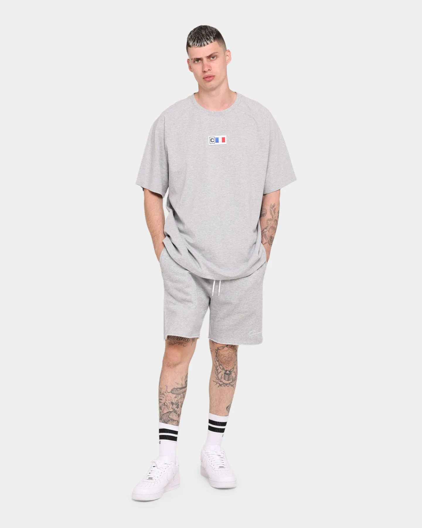 Carré PC Wash Double Up Short Sleeve T-Shirt Grey Marle