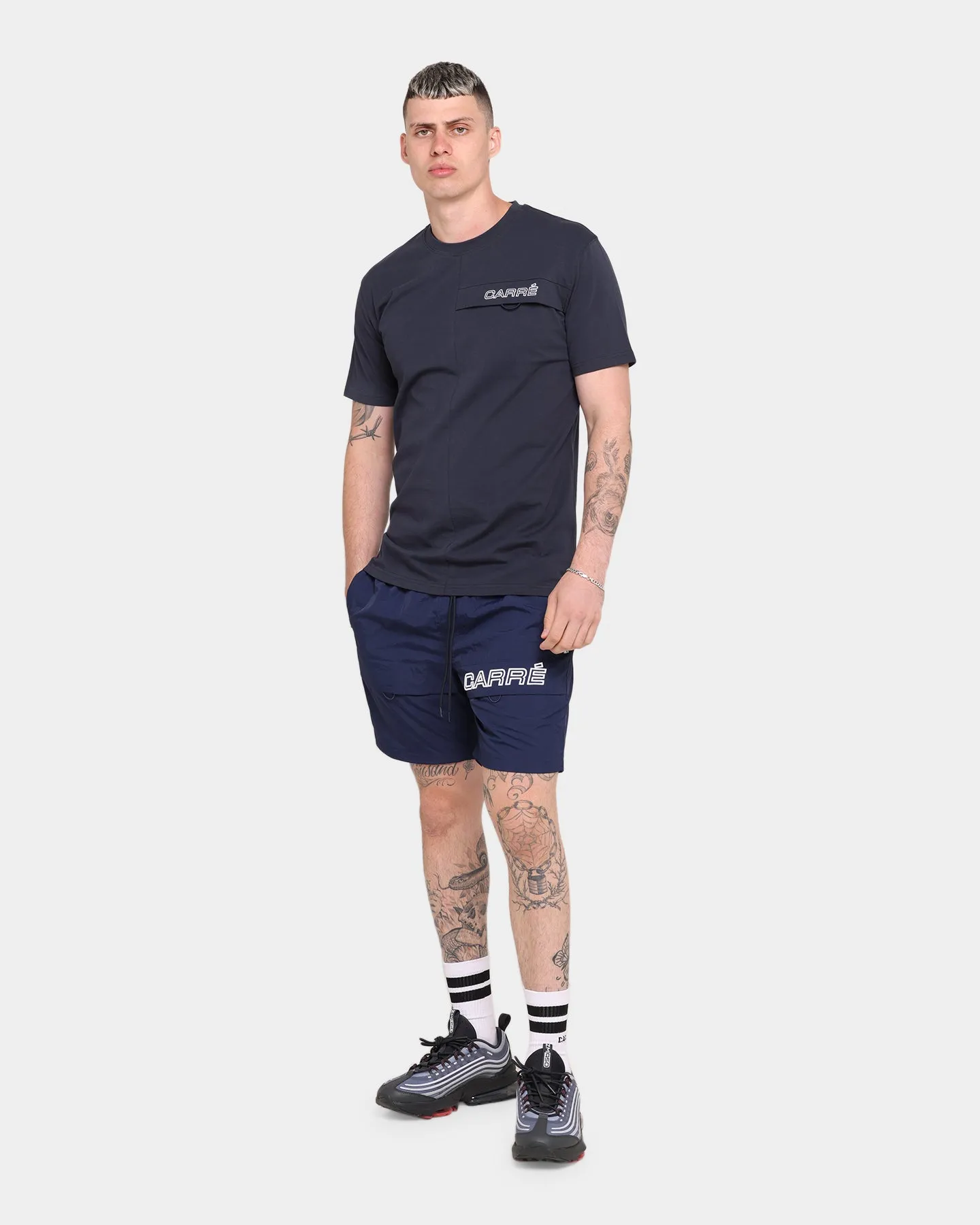 Carré Restart Pocket Short Sleeve T-Shirt Navy