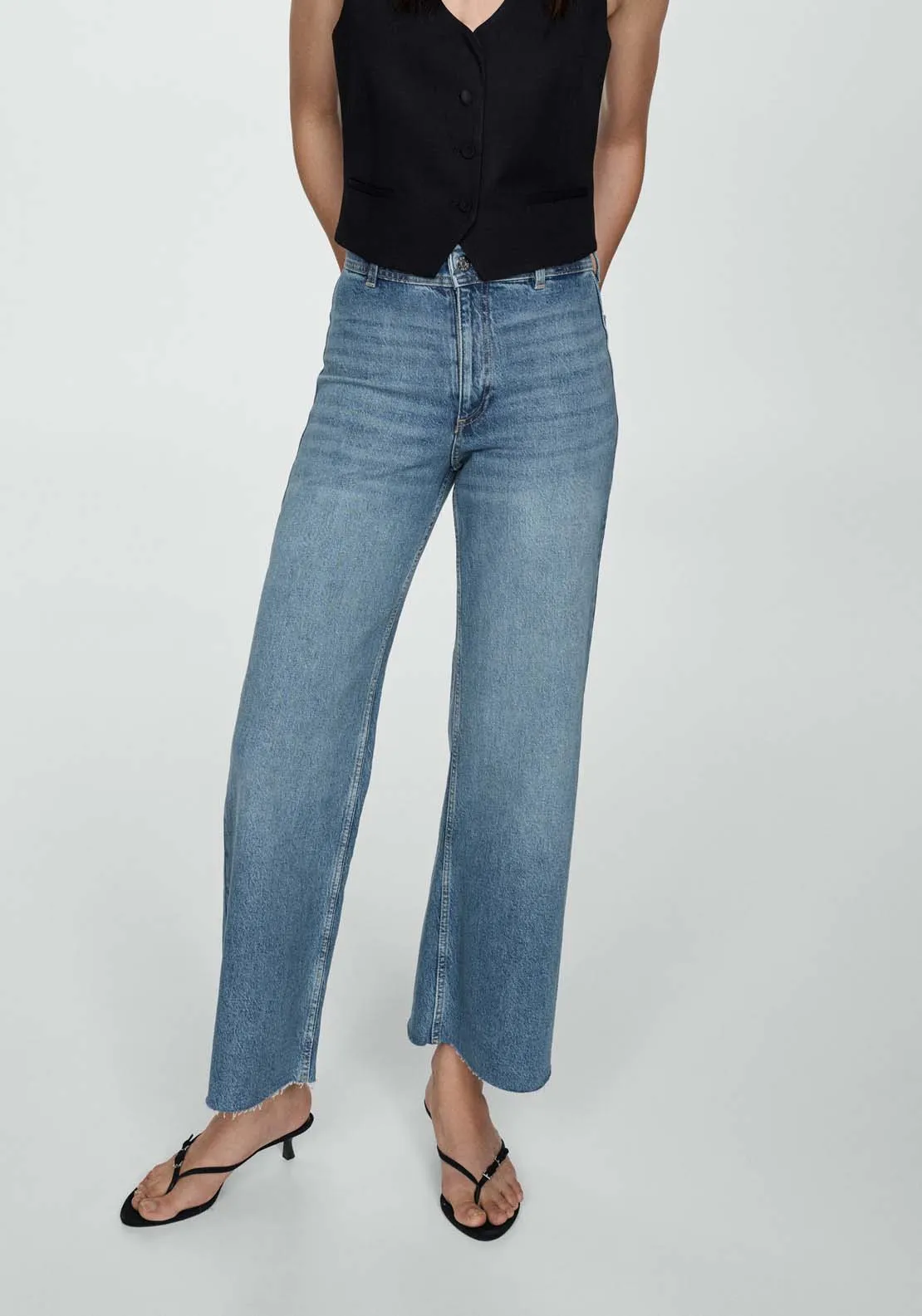 Catherin high-rise culotte jeans - Open Blue