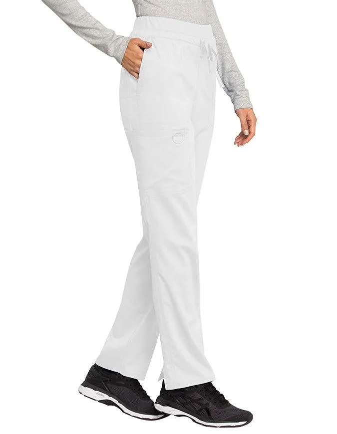 Cherokee Workwear Revolution Women's Mid Rise Tapered Leg Drawstring Pant