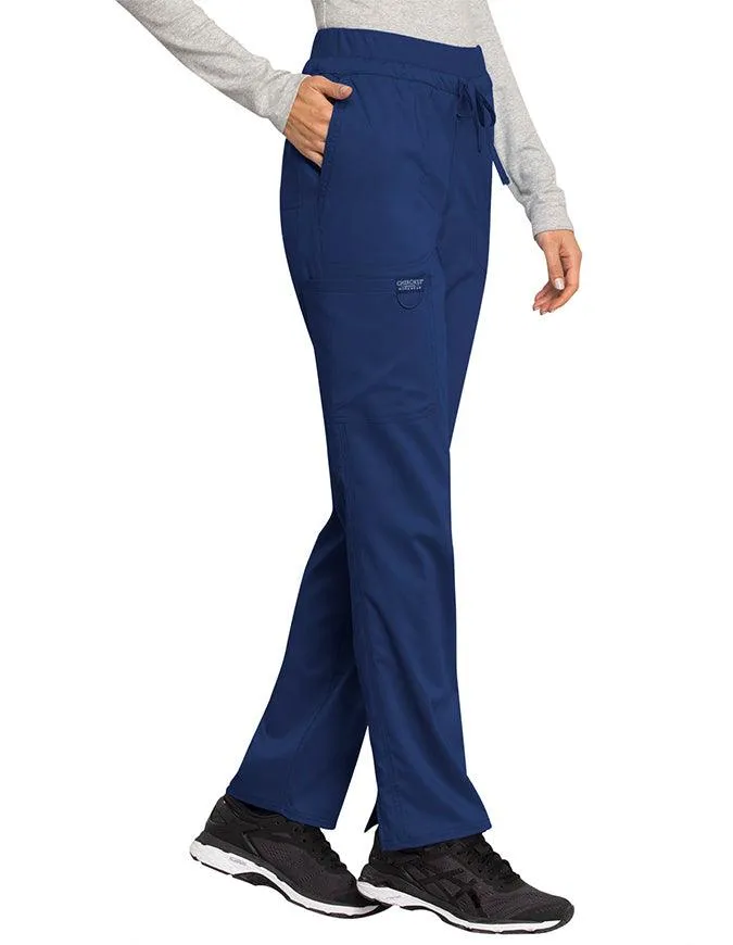 Cherokee Workwear Revolution Women's Mid Rise Tapered Leg Drawstring Pant