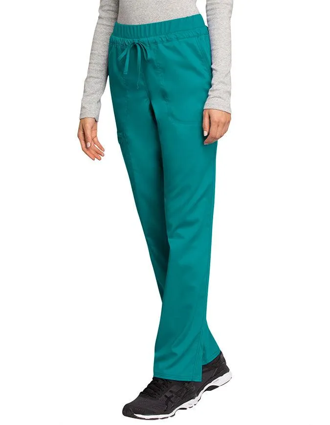 Cherokee Workwear Revolution Women's Mid Rise Tapered Leg Drawstring Pant