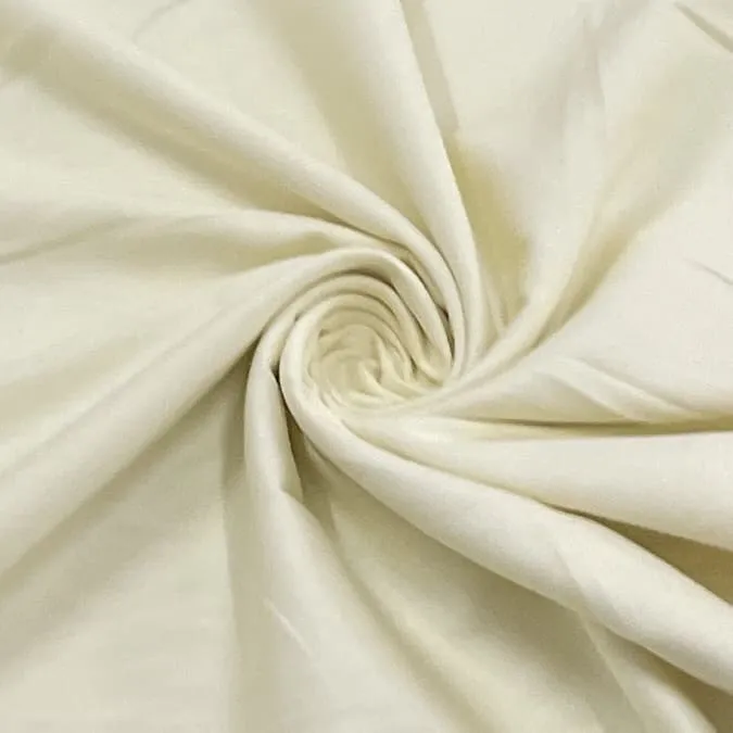 Classic Cream Solid Cotton Satin