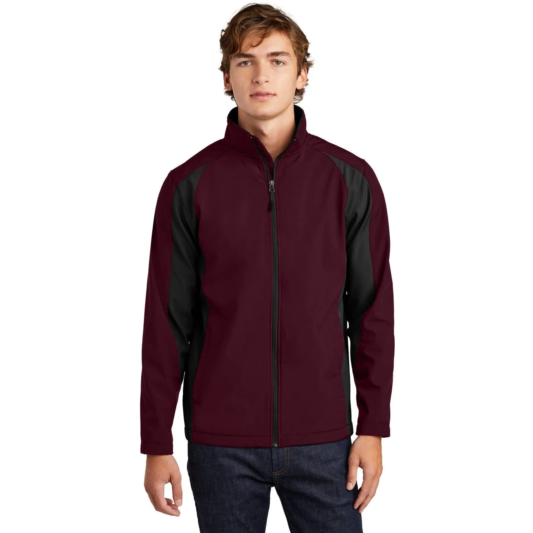 CLOSEOUT - Sport-Tek Colorblock Soft Shell Jacket