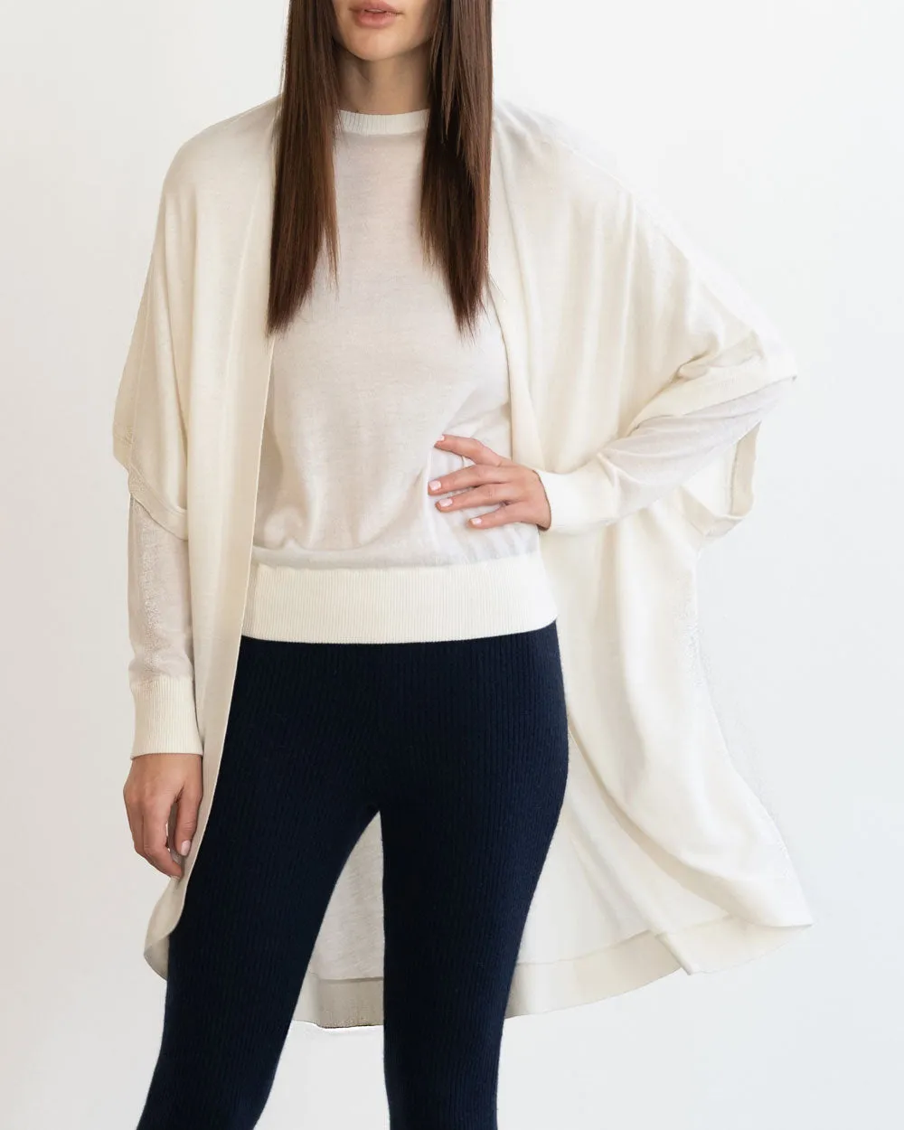 Cream Riviera Thin Cashmere Wrap