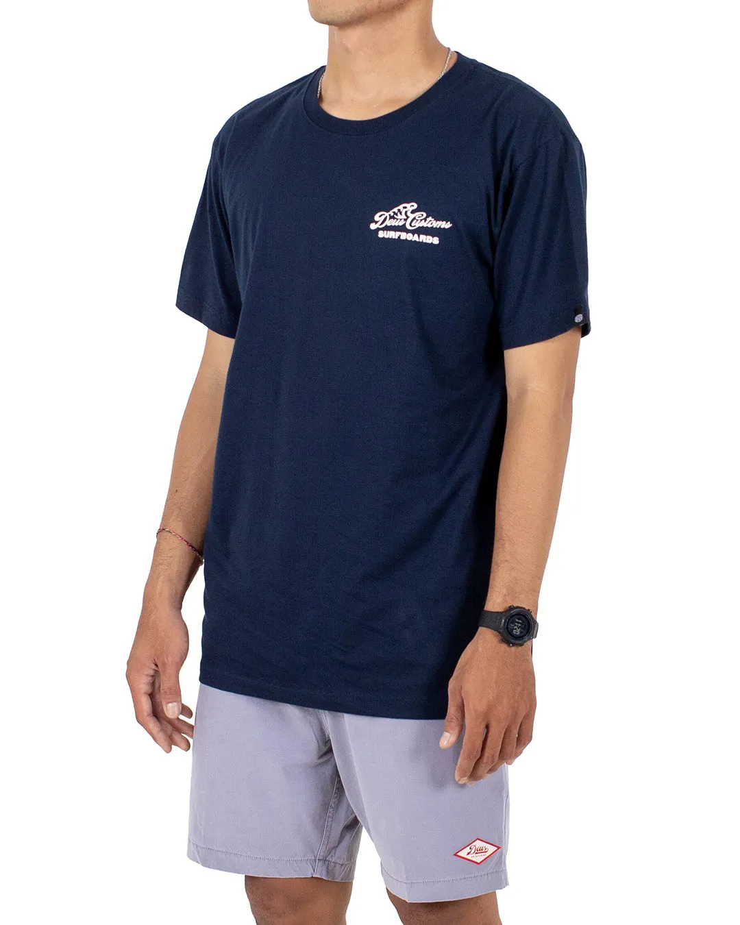 DEUS SURFBOARD CANGGU TEE OG - NAVY