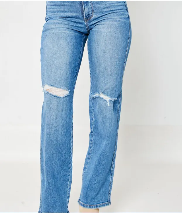 Distressed High Rise Boot Cut Judy Blue Jean