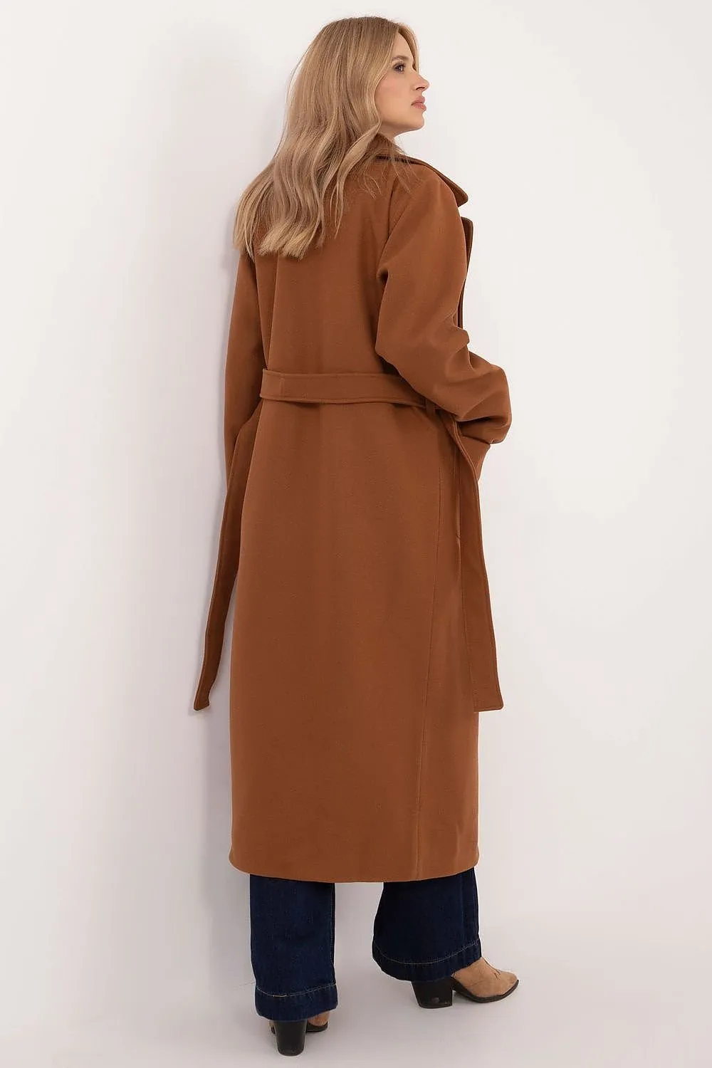 Full Length Lapel Wool Coat