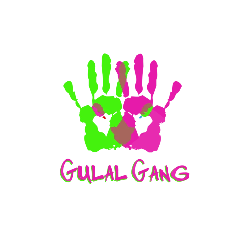 'Gulal Gang' Colorful Hands Design Cotton Crop Top for Women