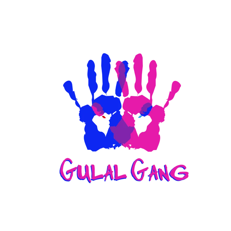 'Gulal Gang' Colorful Hands Design Cotton Crop Top for Women