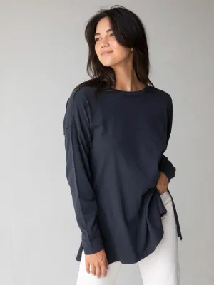 Hang Around Cotton Tunic - Dark Navy