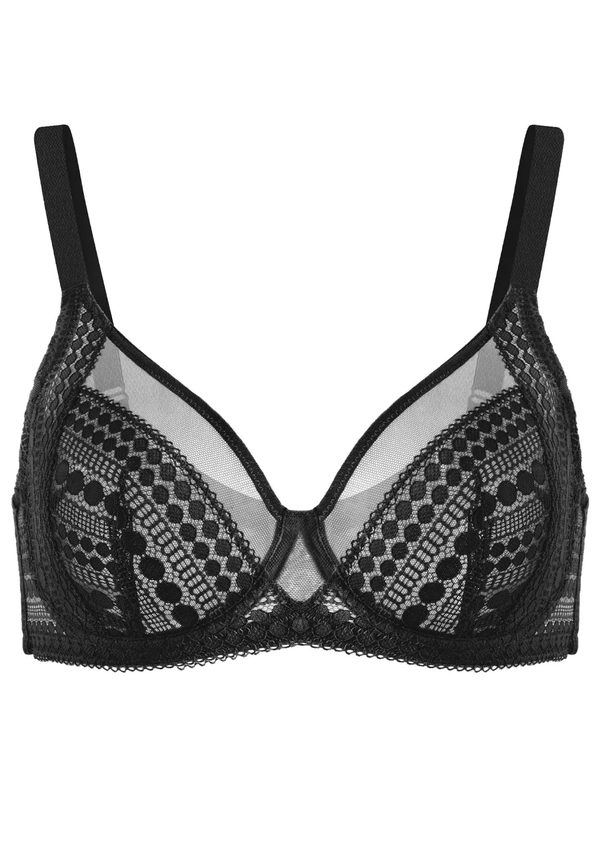 Heroine Polka Dot Lace Unlined Underwire Bra