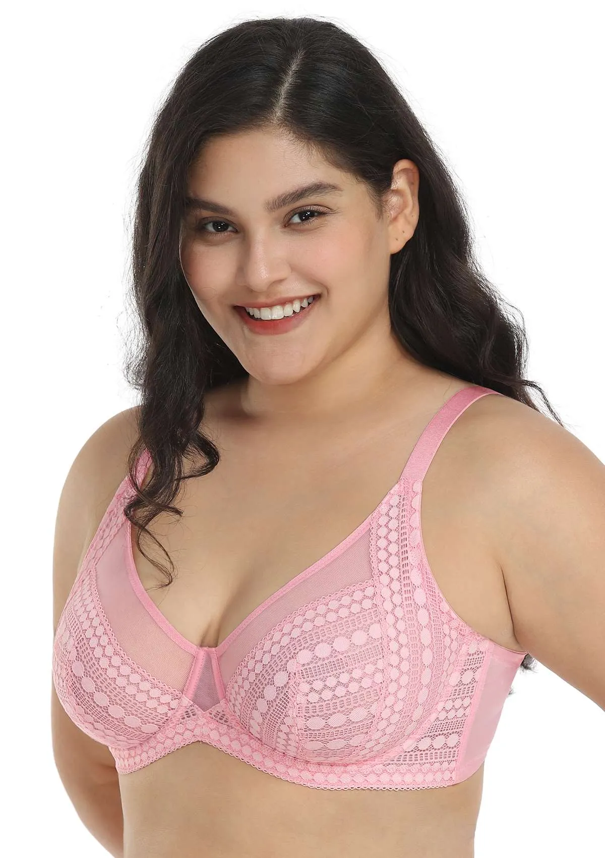 Heroine Polka Dot Sexy Lace Unlined Bra