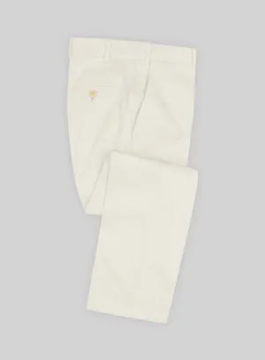 Italian Light Beige Cotton Stretch Pants