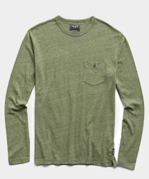 Long Sleeve Heather Tee in Tuscan Olive