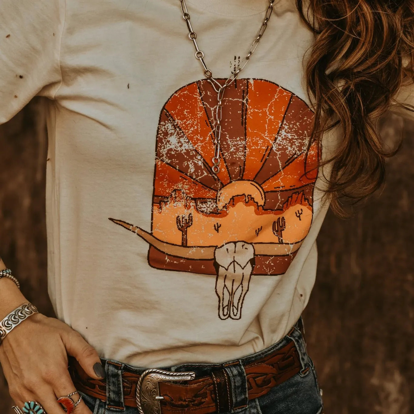 Longhorn Sunset Graphic Tee