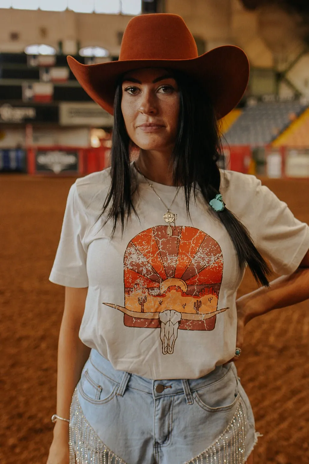 Longhorn Sunset Graphic Tee