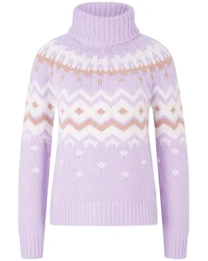 Mauve Sophie Cashmere Knit Pullover Sweater