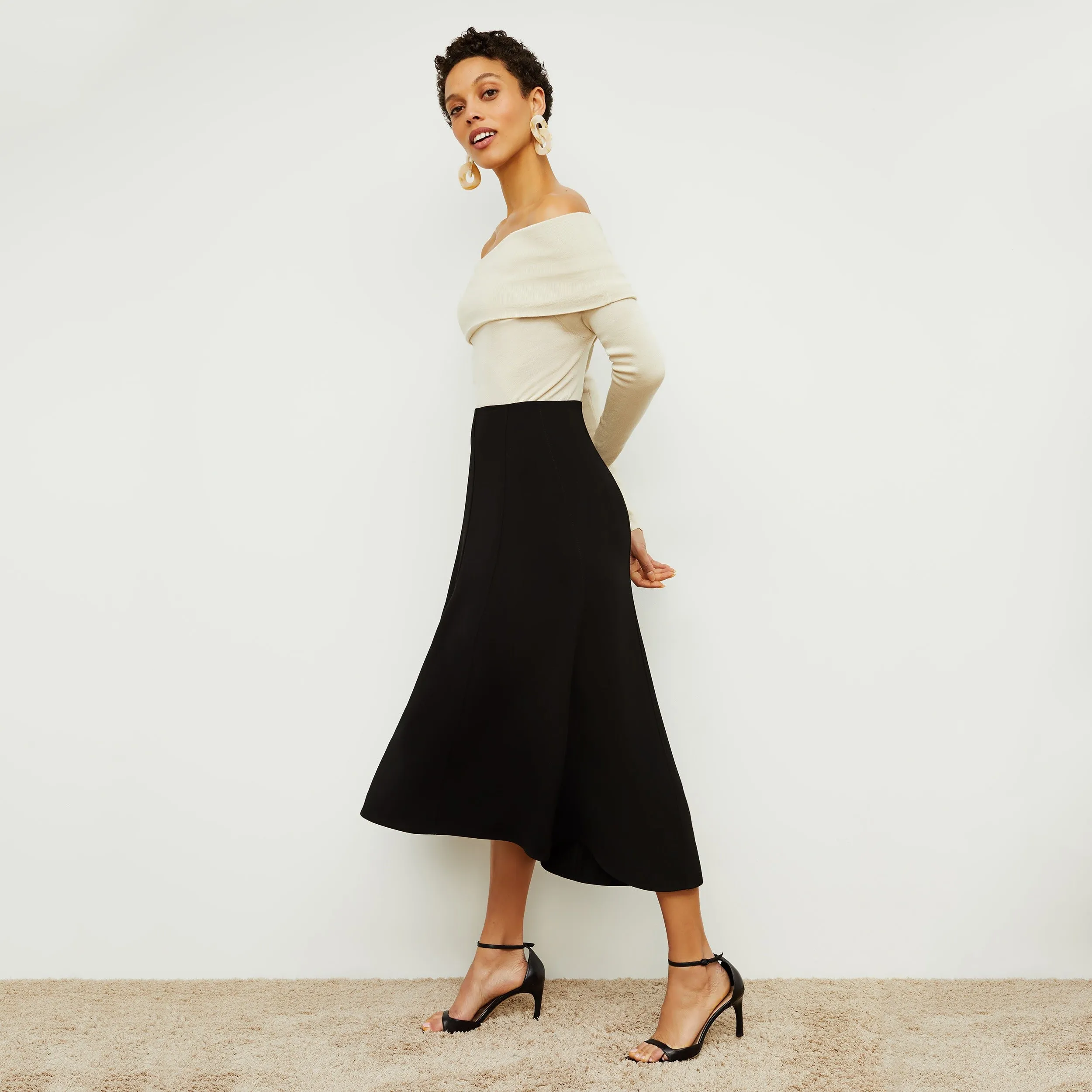 Melrose Skirt - Crepe :: Black