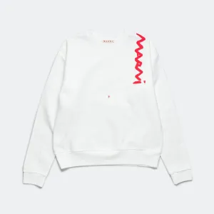 Mending Logo Sweatshirt - White