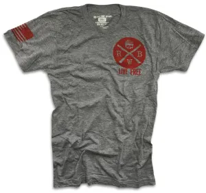 Men's Live Free Patriotic T-Shirt (Heather Gray)