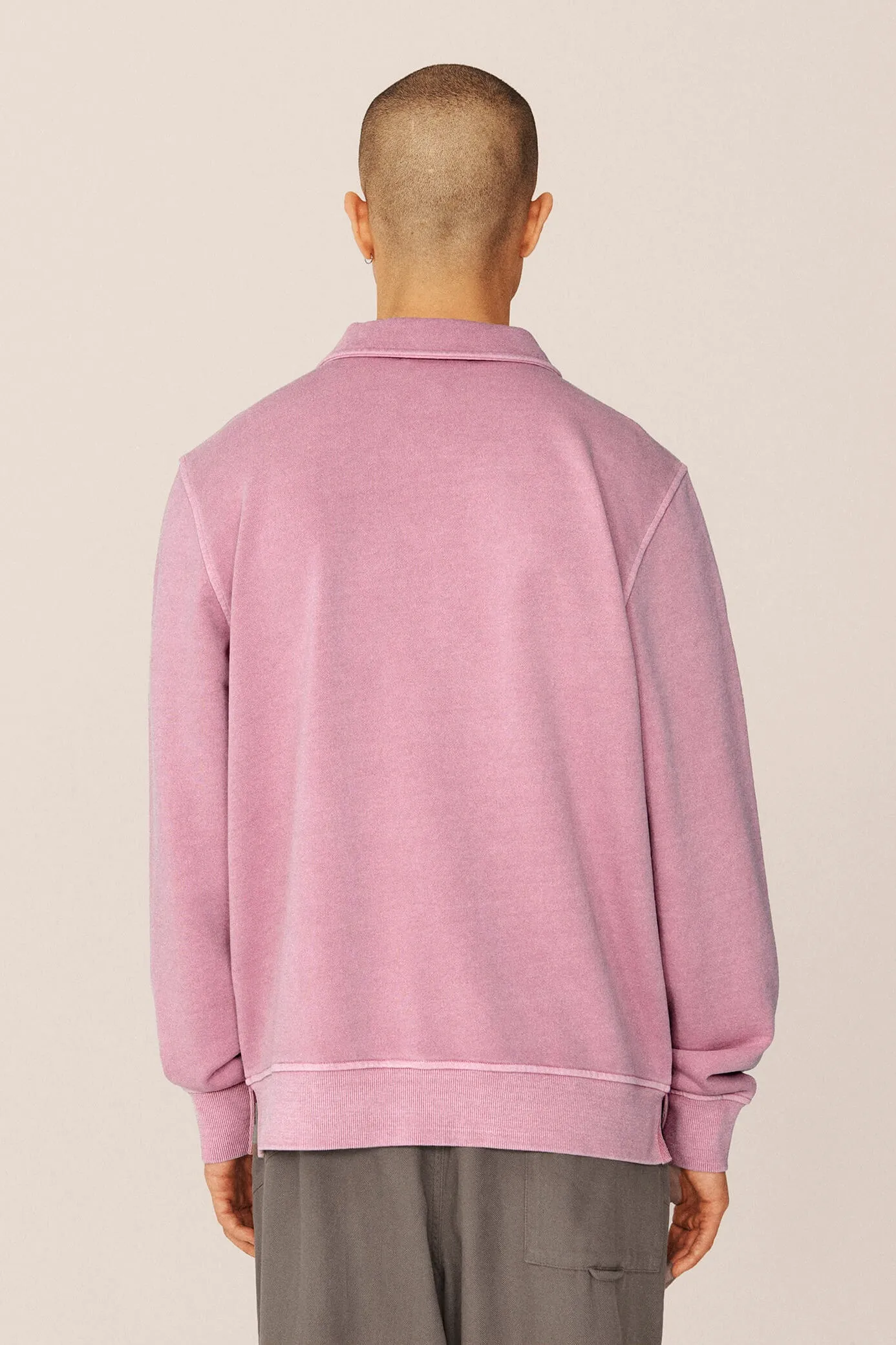 Mens Sugden Loopback Cotton Sweatshirt - Pink