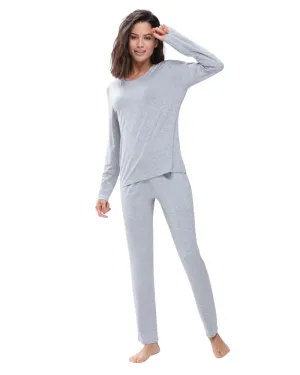 Mey Light Grey Melange Sleepy & Easy Modal Pajamas Set