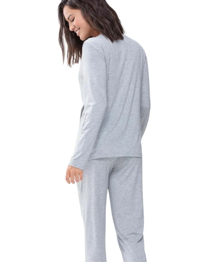 Mey Light Grey Melange Sleepy & Easy Modal Pajamas Set