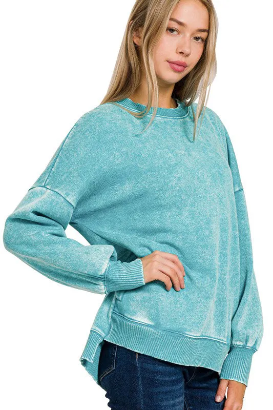 Mineral Wash Pocket Sweatshirts - 3 Colors!