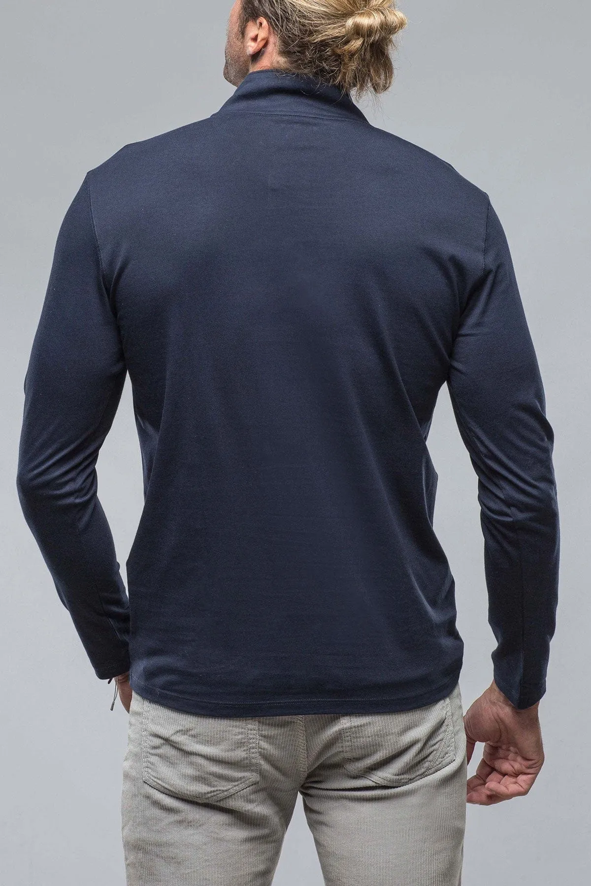 Modesto Luxe Pima Cotton Zip in Navy