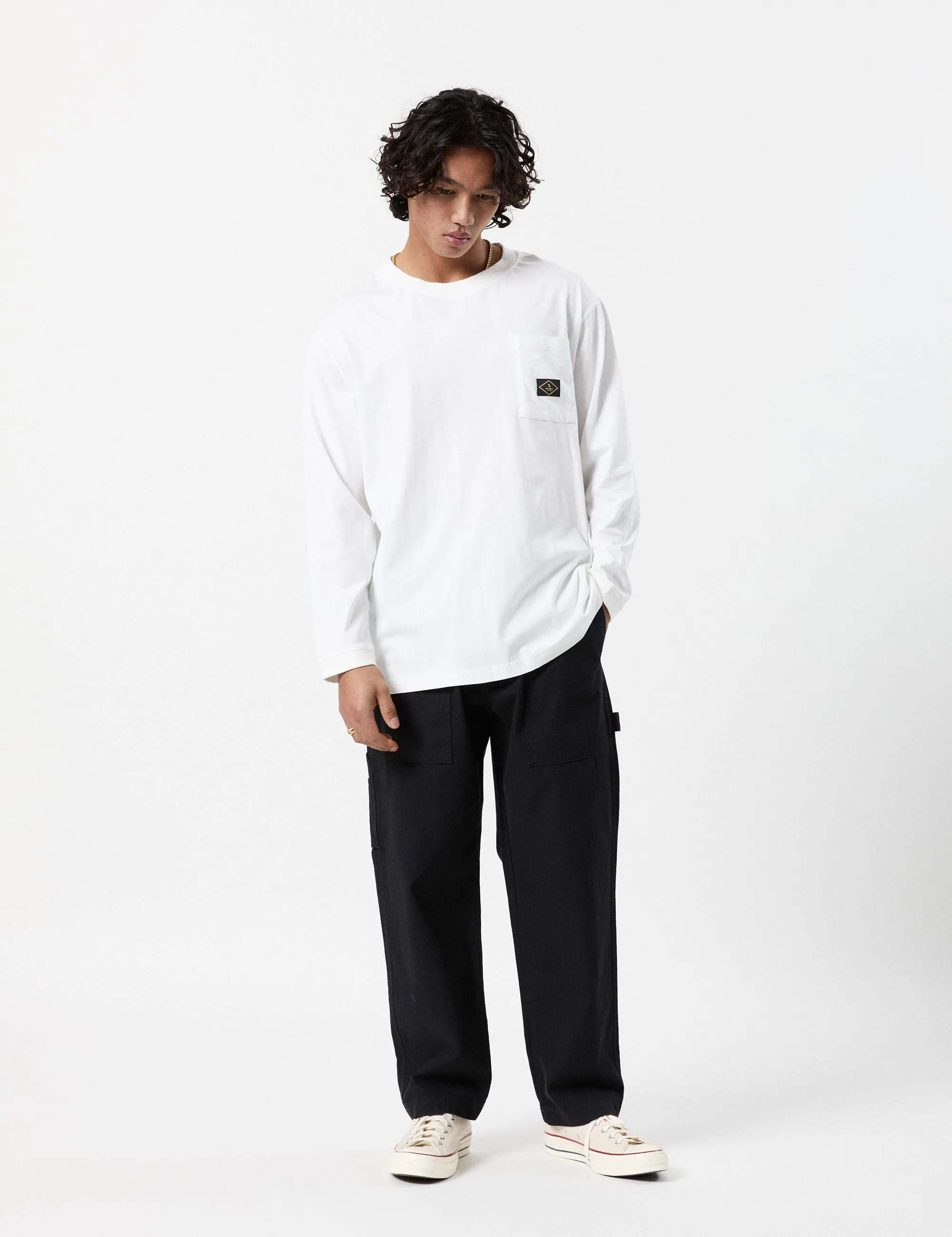 Mondo Longsleeve Patch Tee - White