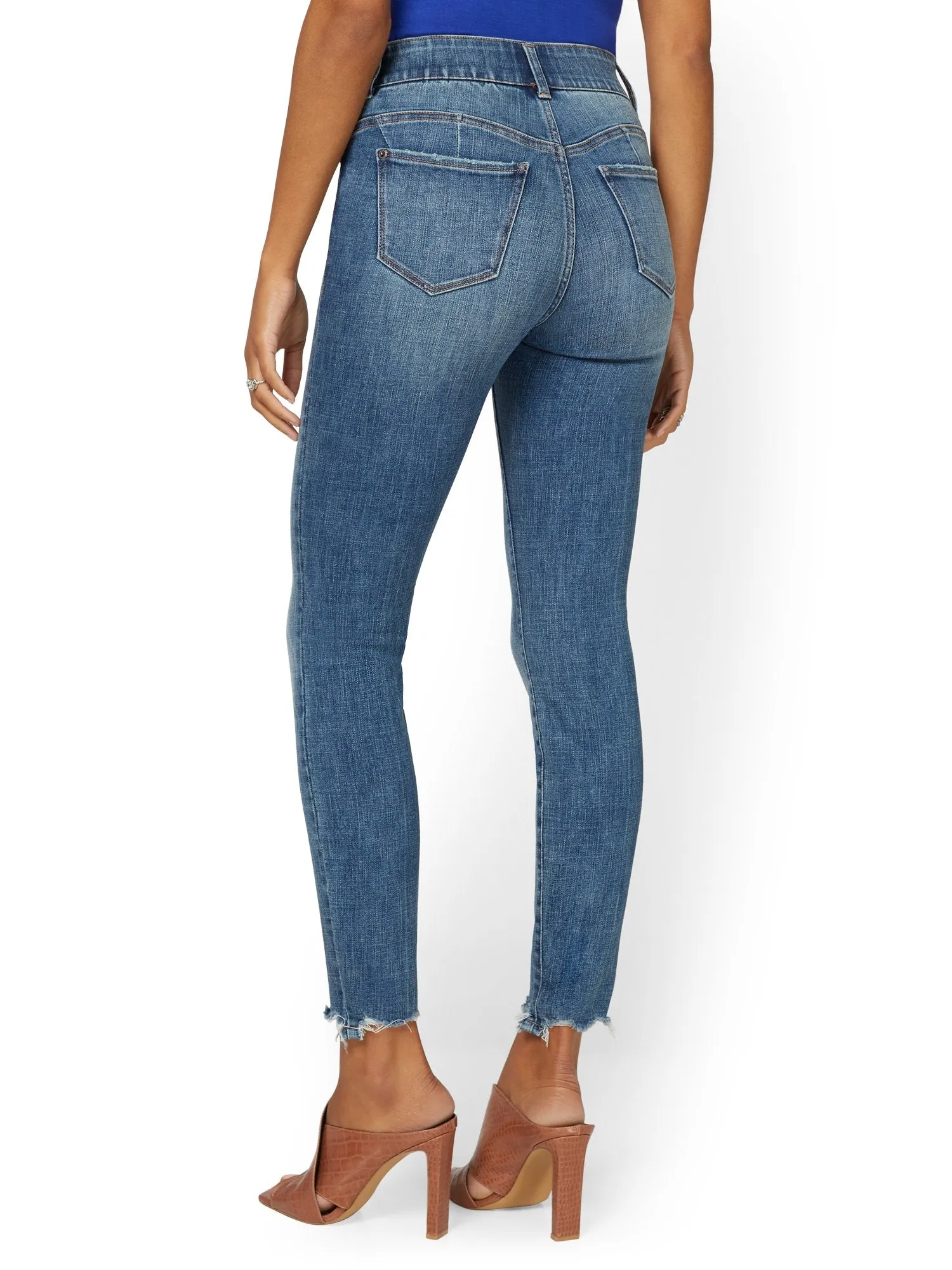 Mya Curvy High-Waisted Super-Skinny Jeans - Medium Wash