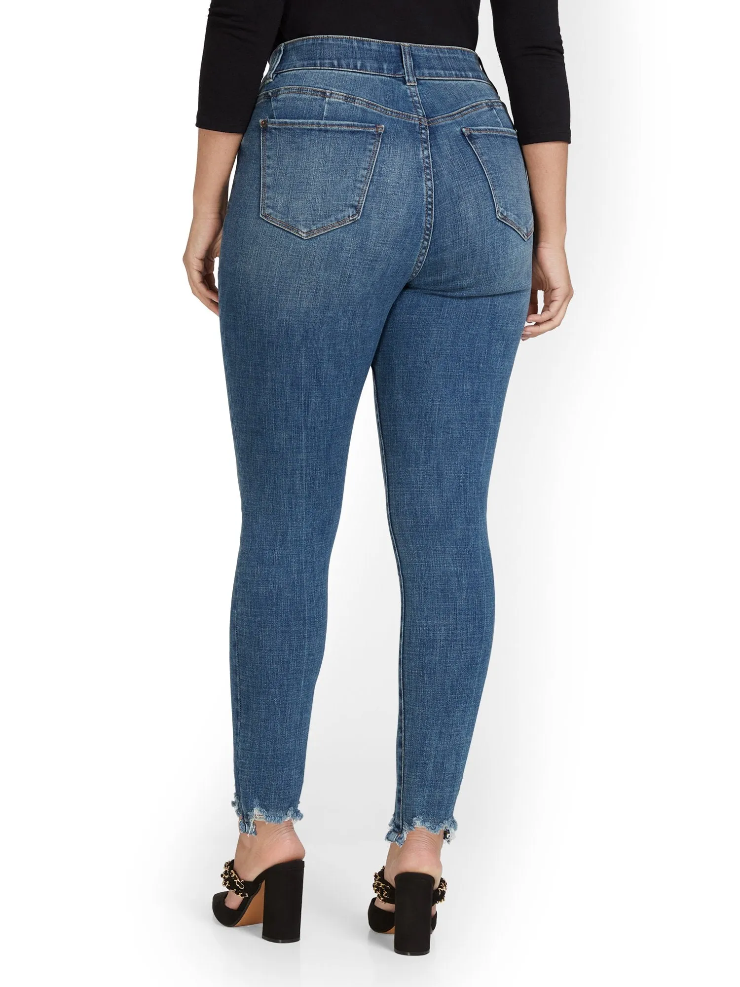 Mya Curvy High-Waisted Super-Skinny Jeans - Medium Wash