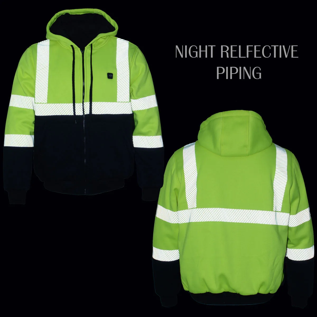 Nexgen Heat MPL2773SET Women's Heated Hoodie High-Viz Reflective -