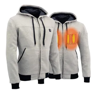 Nexgen Heat MPM1714SET Men's “Fiery’’ Heated Hoodie Silver Zipper