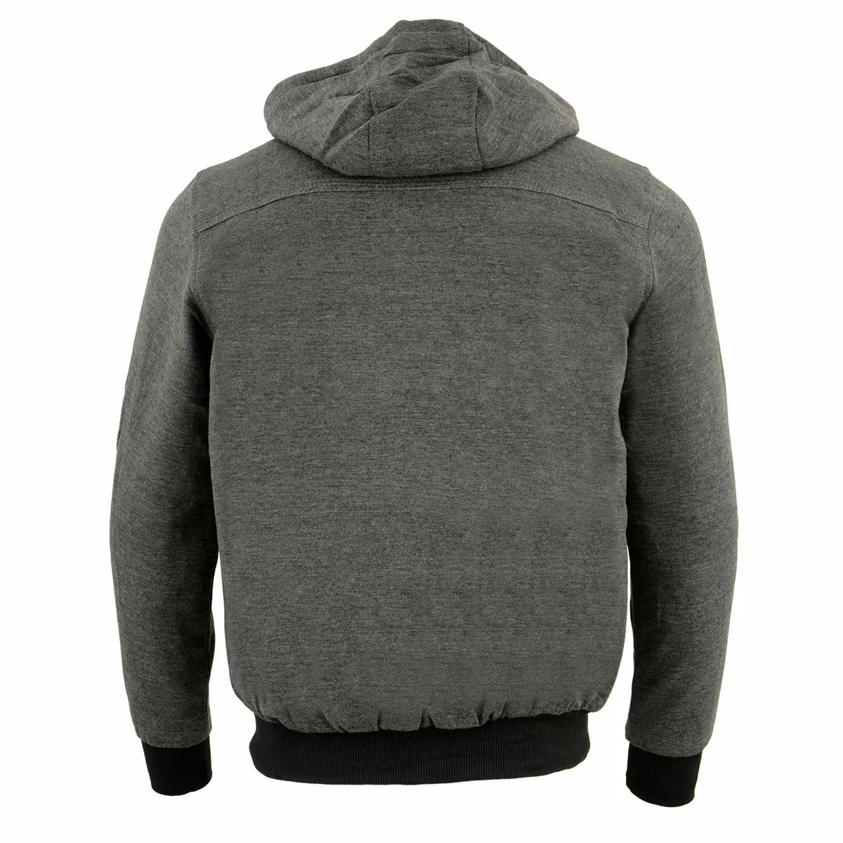 Nexgen Heat NXM1713SET Men's “Fiery’’ Heated Hoodie - Grey Zipper Front Sweatshirt Jacket for Winter w/Battery Pack