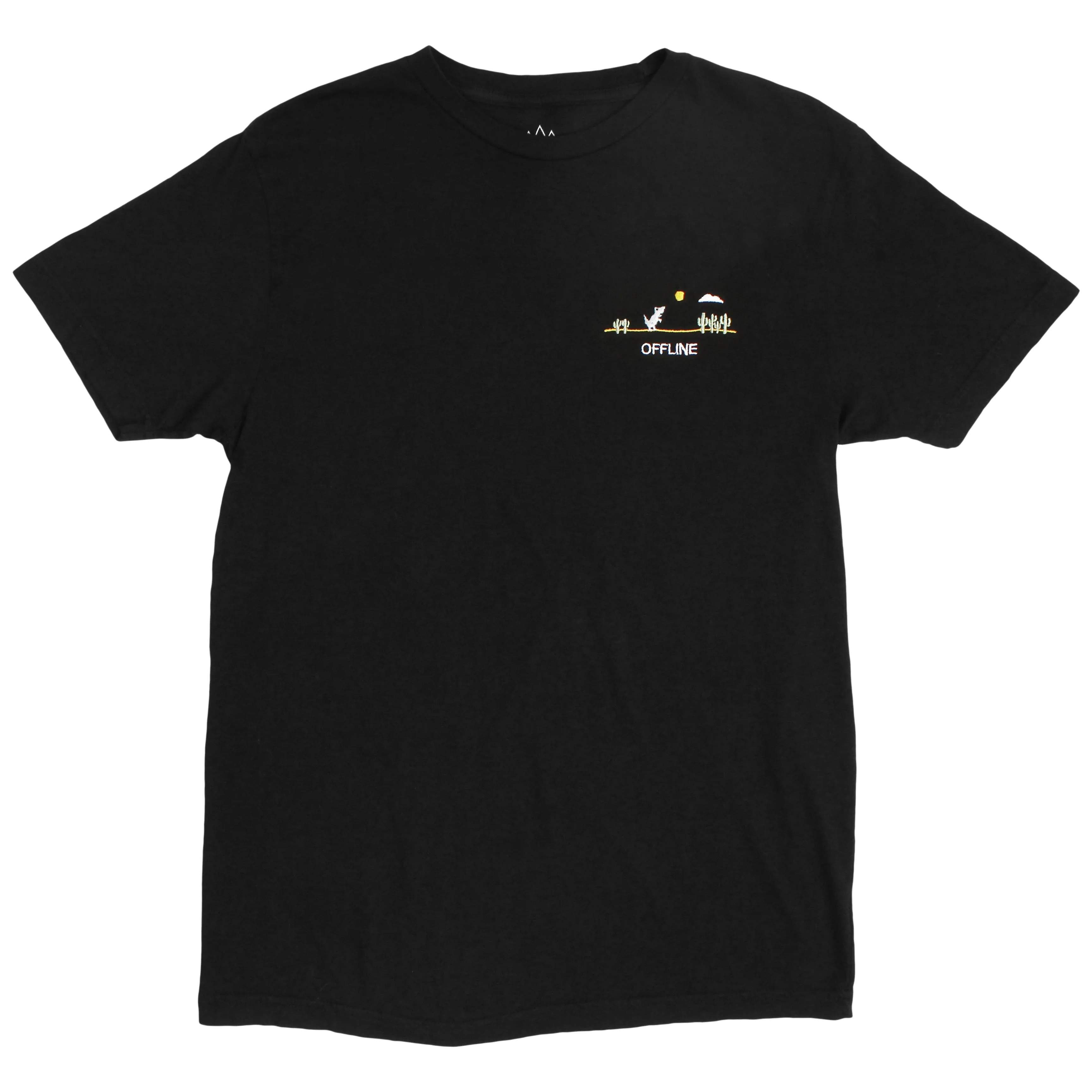 Offline Dino Embroidered black T-shirt by Altru Apparel