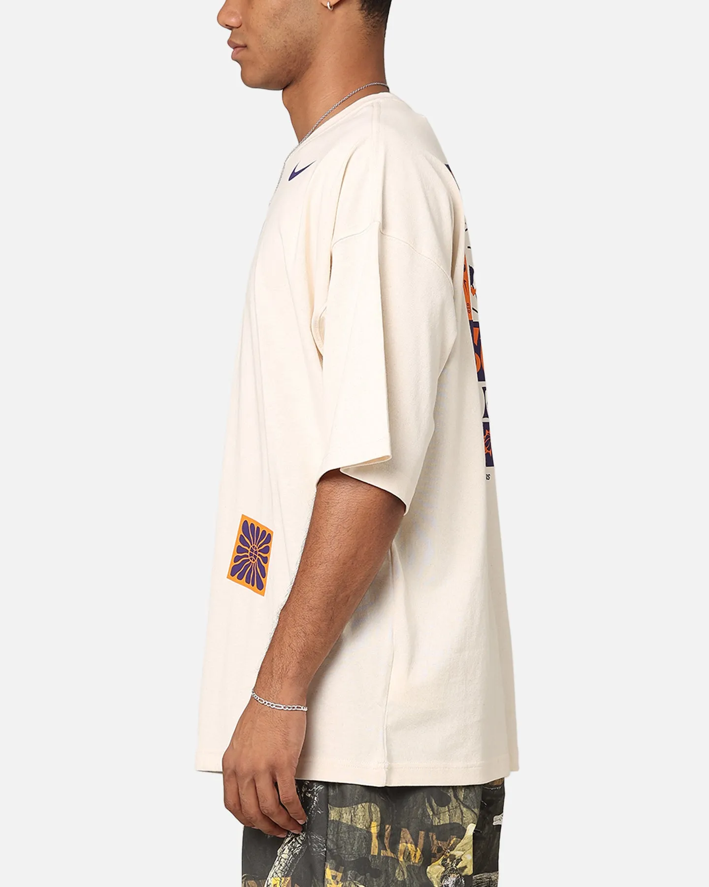 Phoenix Suns Heat NBA Courtside Oversized T-Shirt Pure