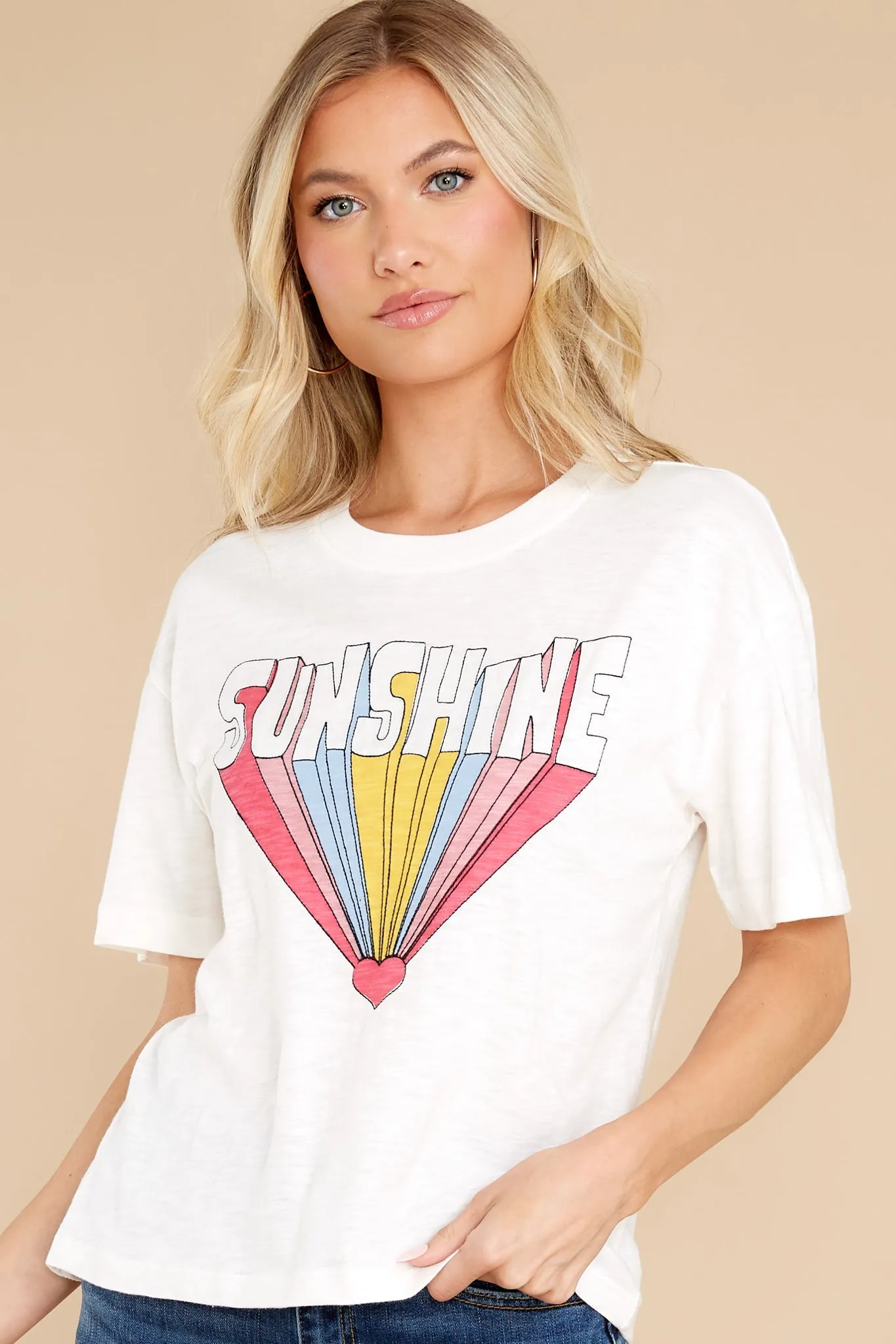 Playful Prints Ivory Short Sleeve Tee