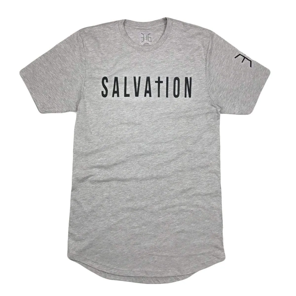 Salvation Scoop Tee - Heather Gray (Long Body)